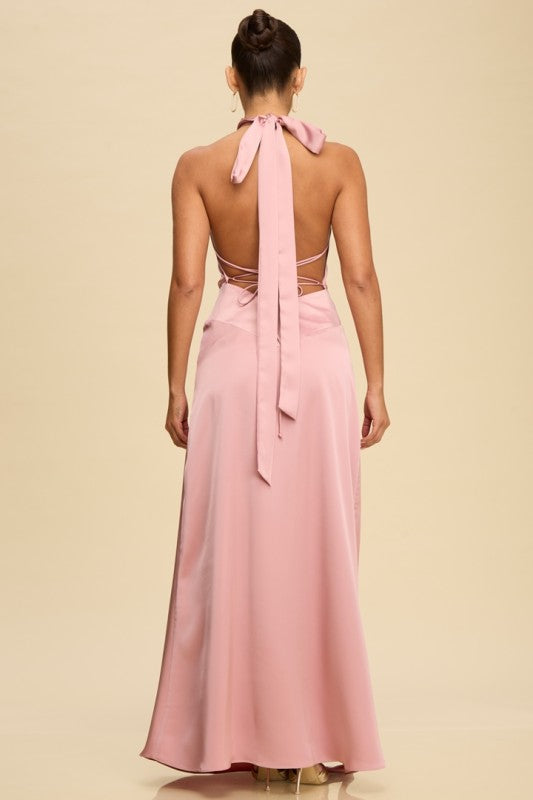 Modelo halter rosa
