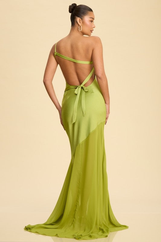 Vestido fiesta verde