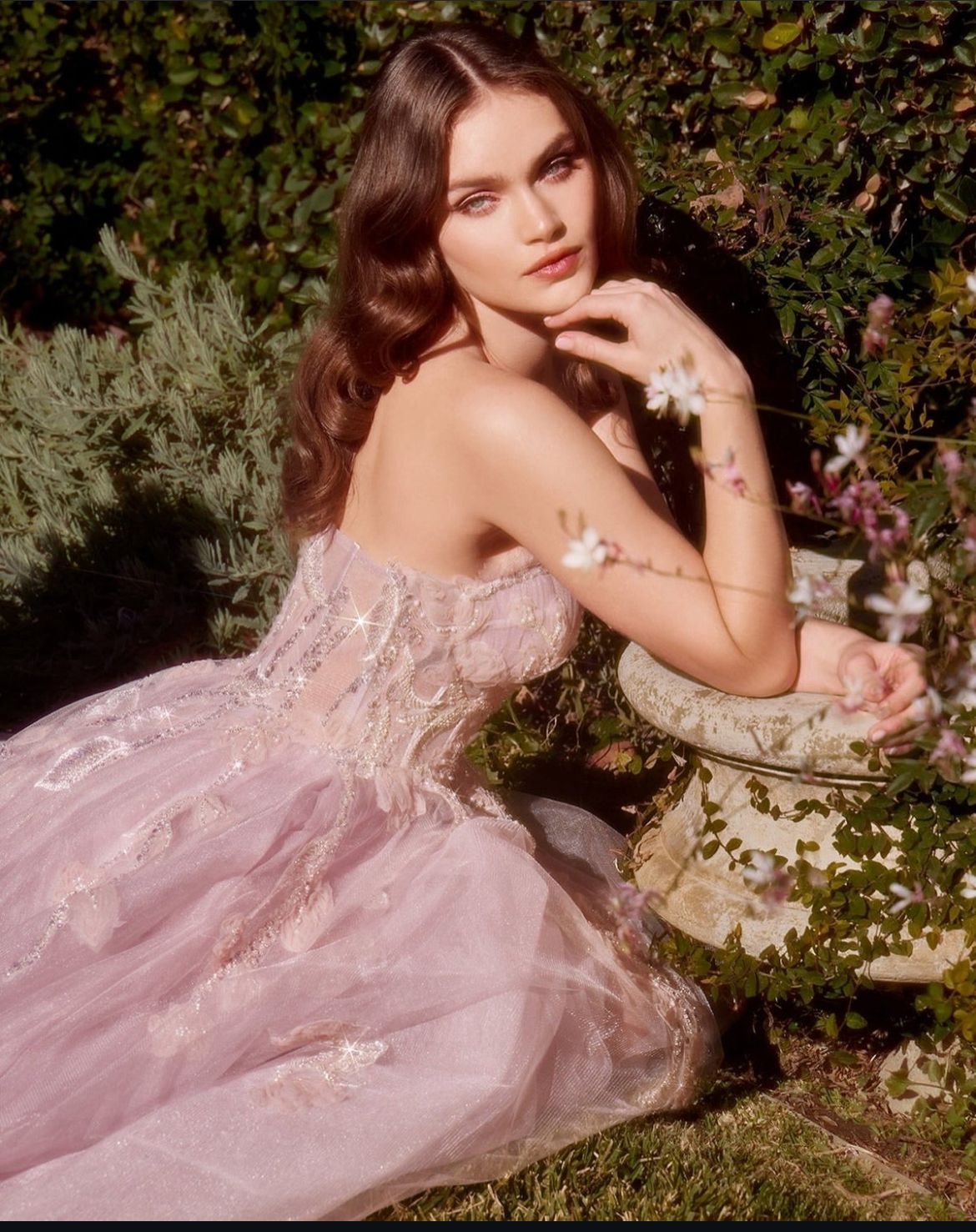 Vestido modelo alba de rosas