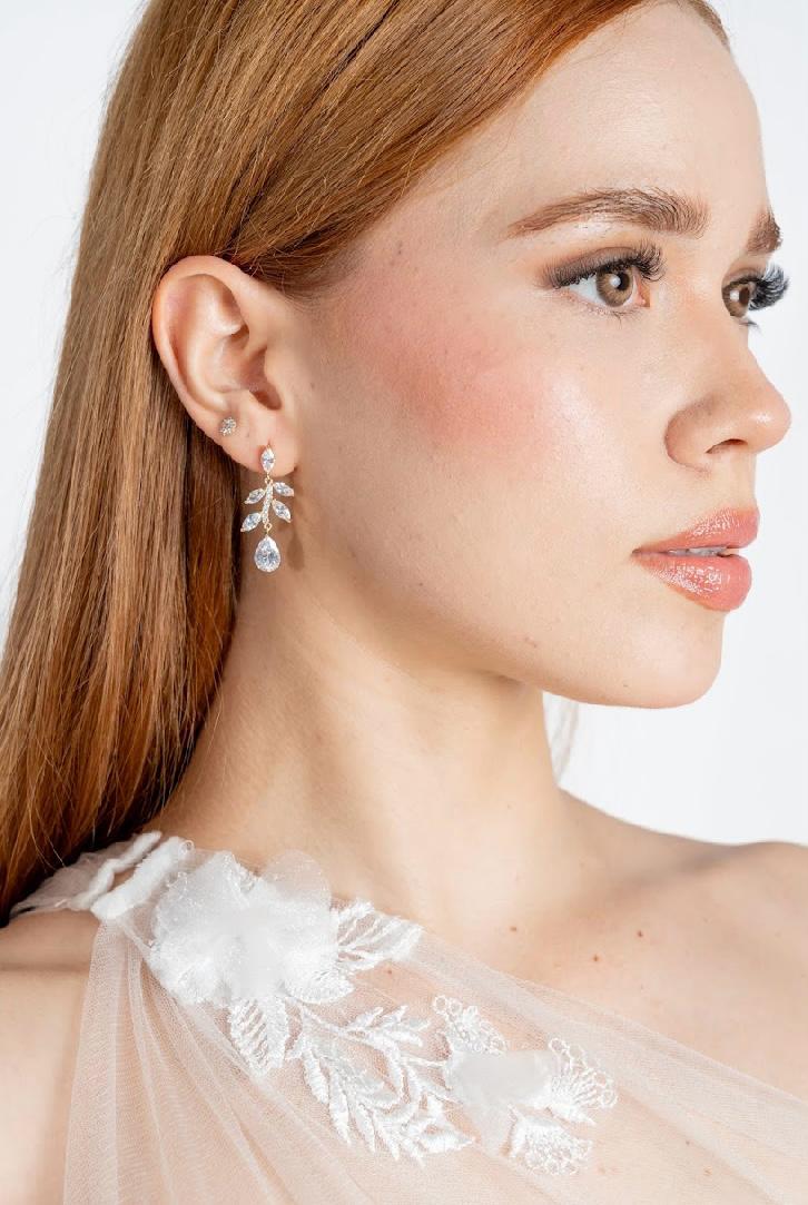 Aretes gota de hojas