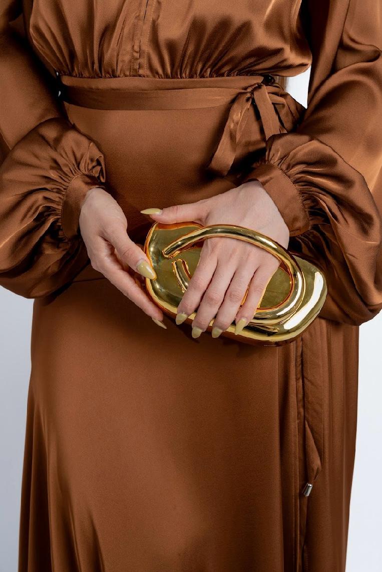 Bolso dorado espejo