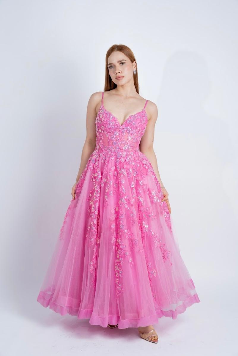 Vestido modelo jardín encantado