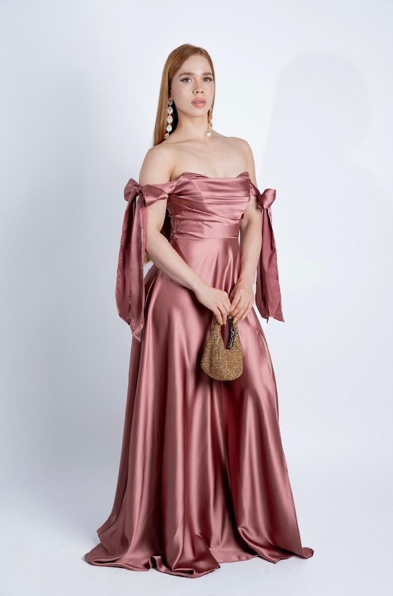 Vestido rosa palo