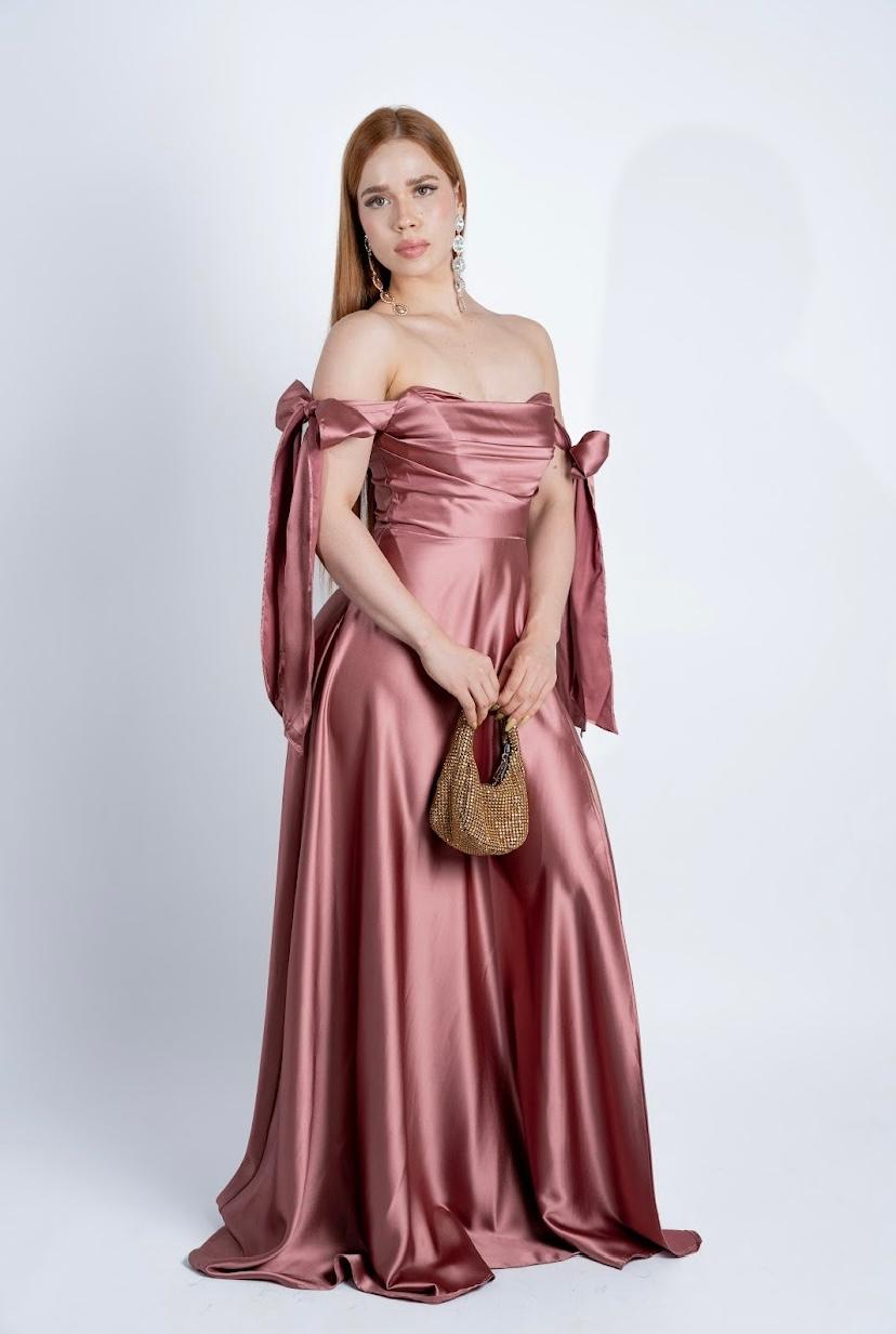 Vestido rosa palo