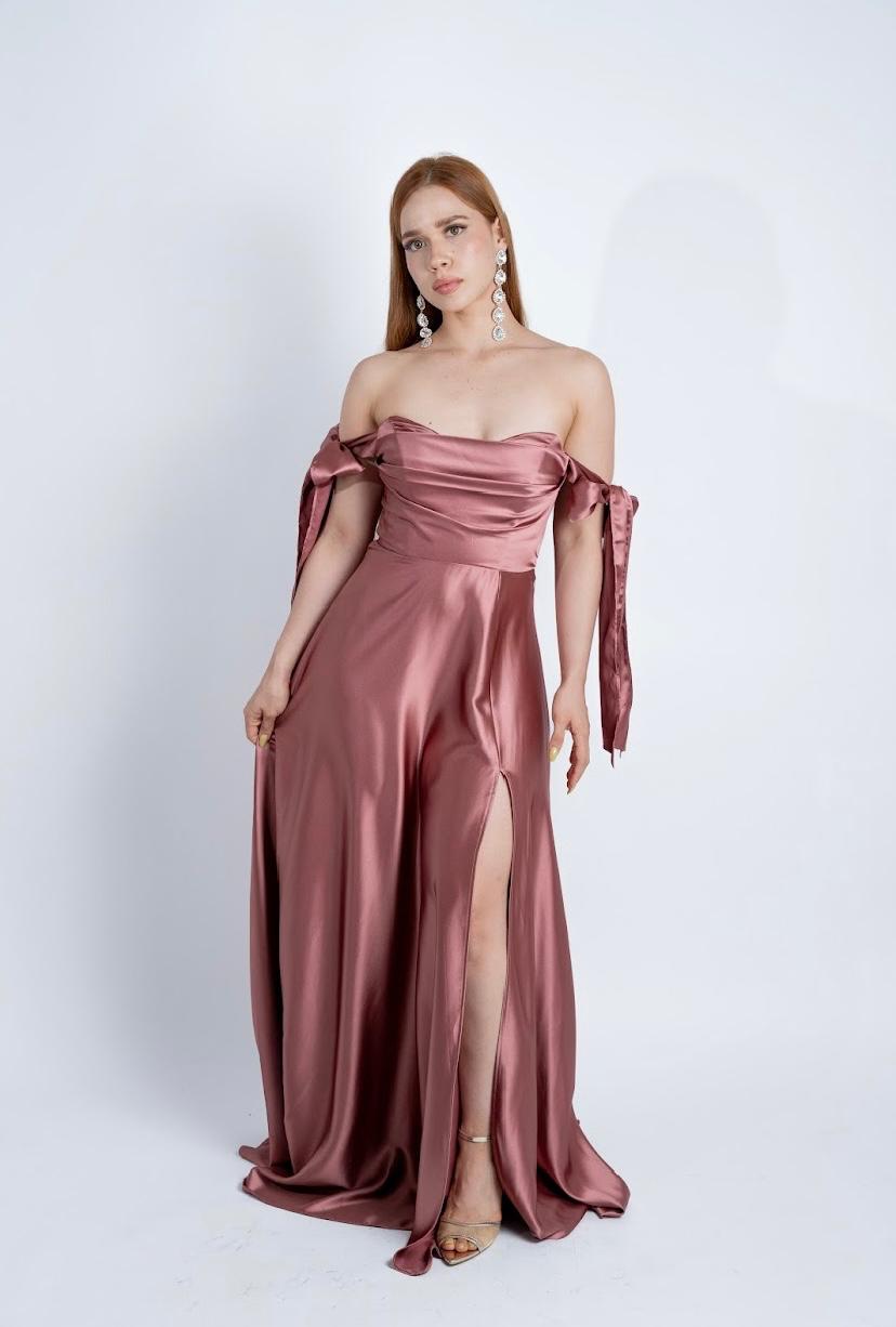 Vestido rosa palo